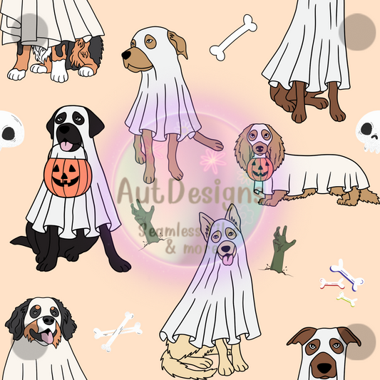 Halloween Doggos Seamless File