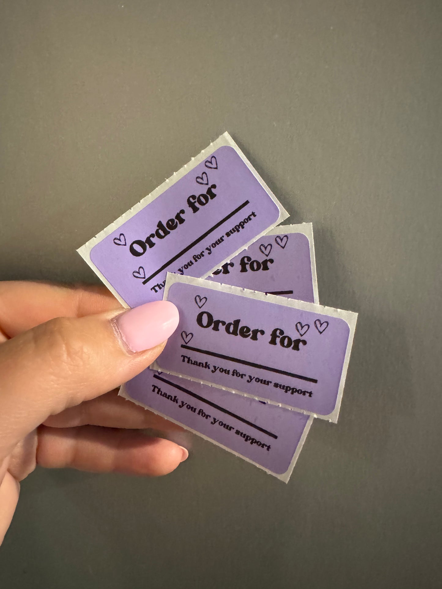 30 - 2x1 Purple Order For Thermal Stickers