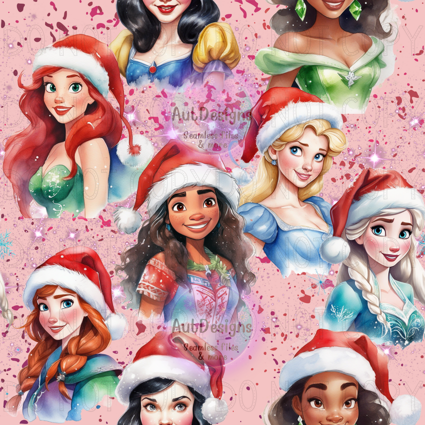 Christmas Princesses Seamless File