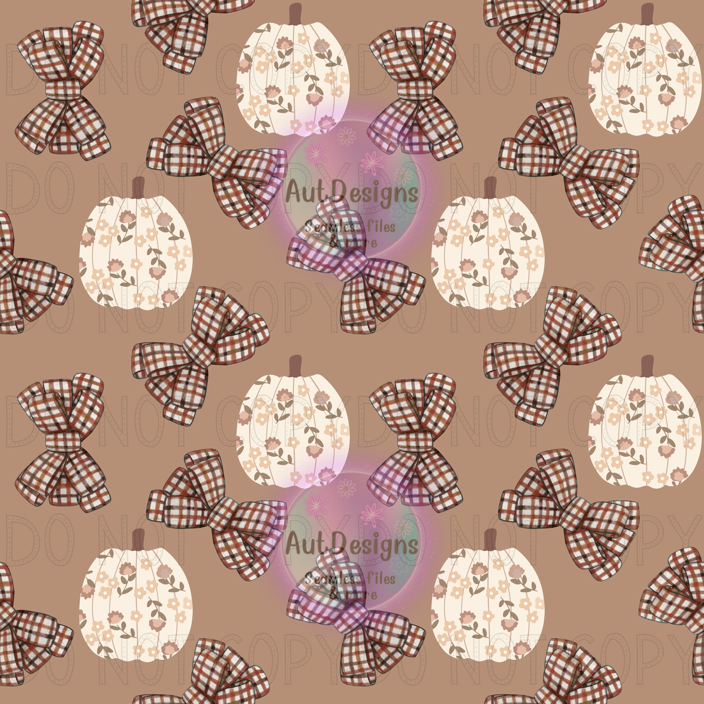 Pumpkins & Bows Seamless File