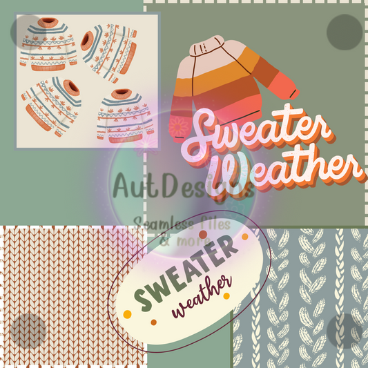 Sweater Weather Patch Work Seamless File