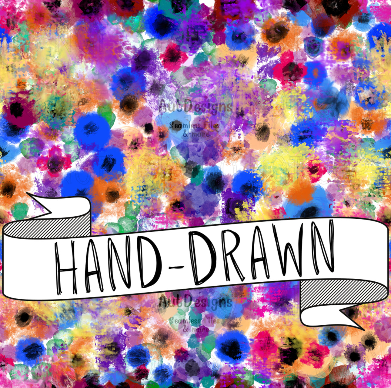 Hand-Drawn WildFlowers Seamless File