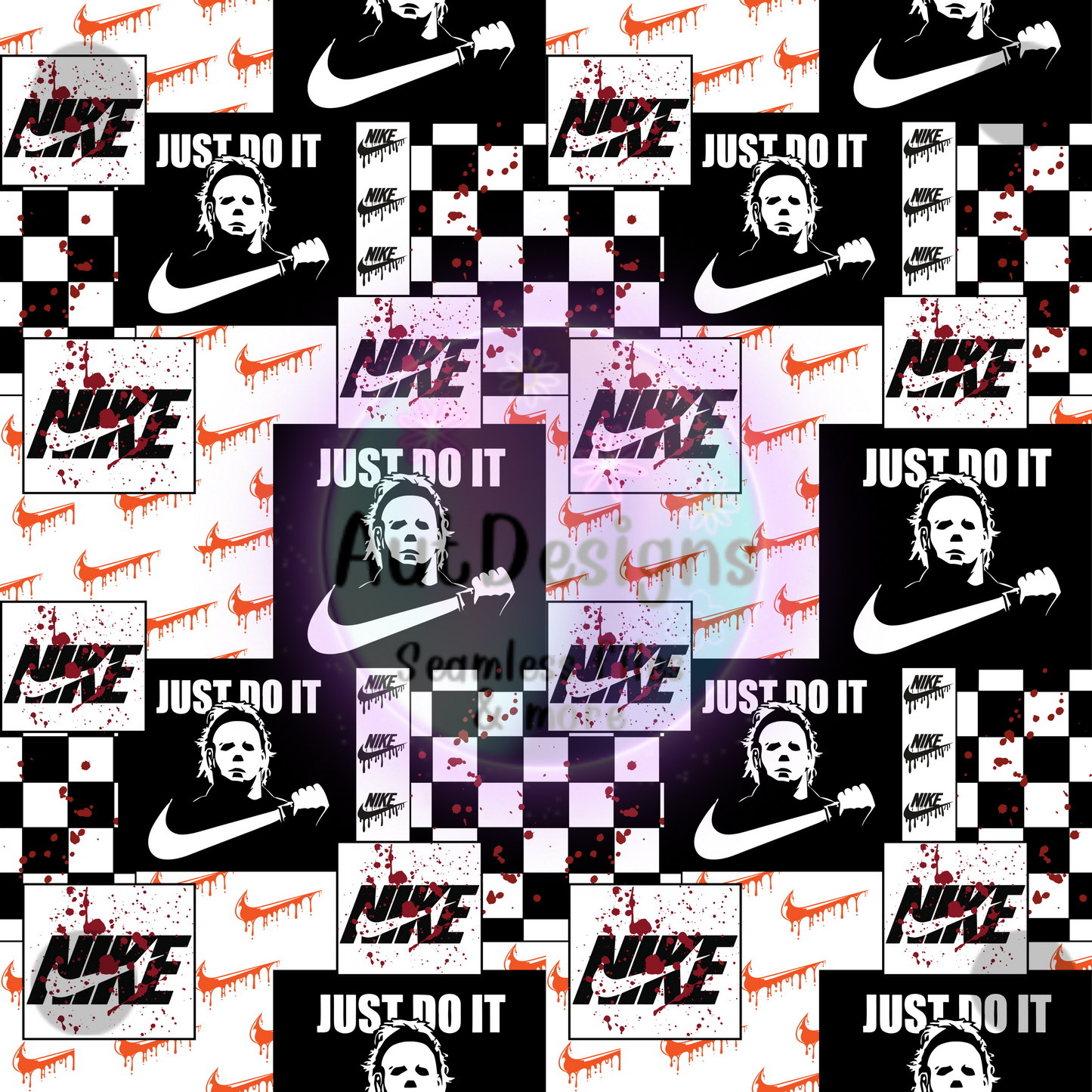 Horror Just Do iT Patchwork Seamless file