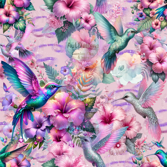 Hummingbirds Seamless File