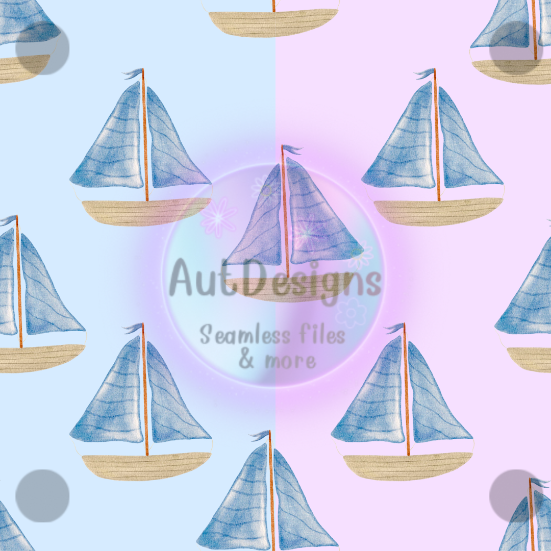 Sailboat Seamless File 2 color options