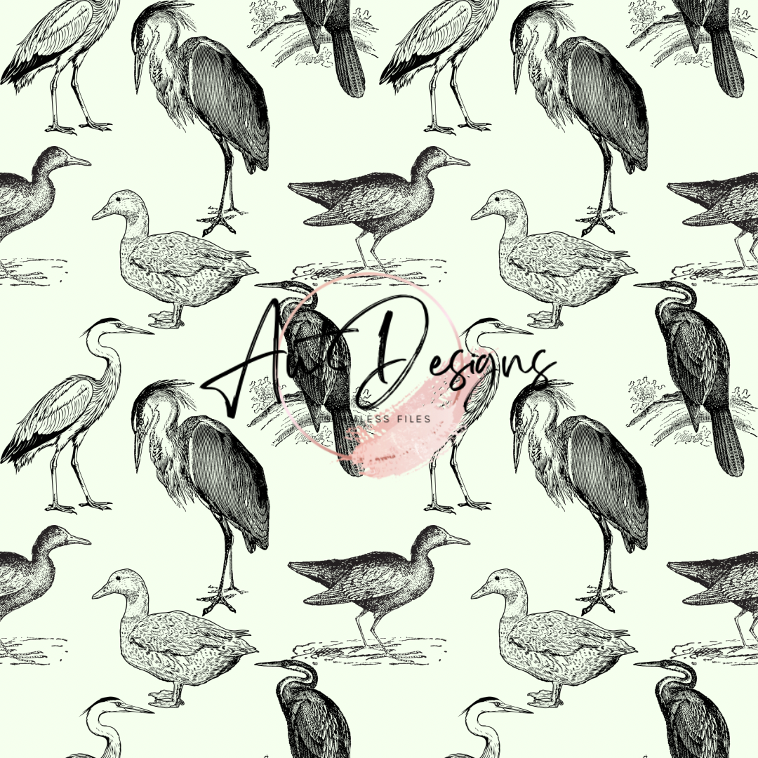 Water Birds Seamless file