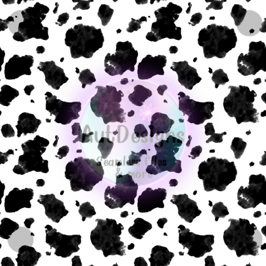 Cow Print Seamless File 2 color options