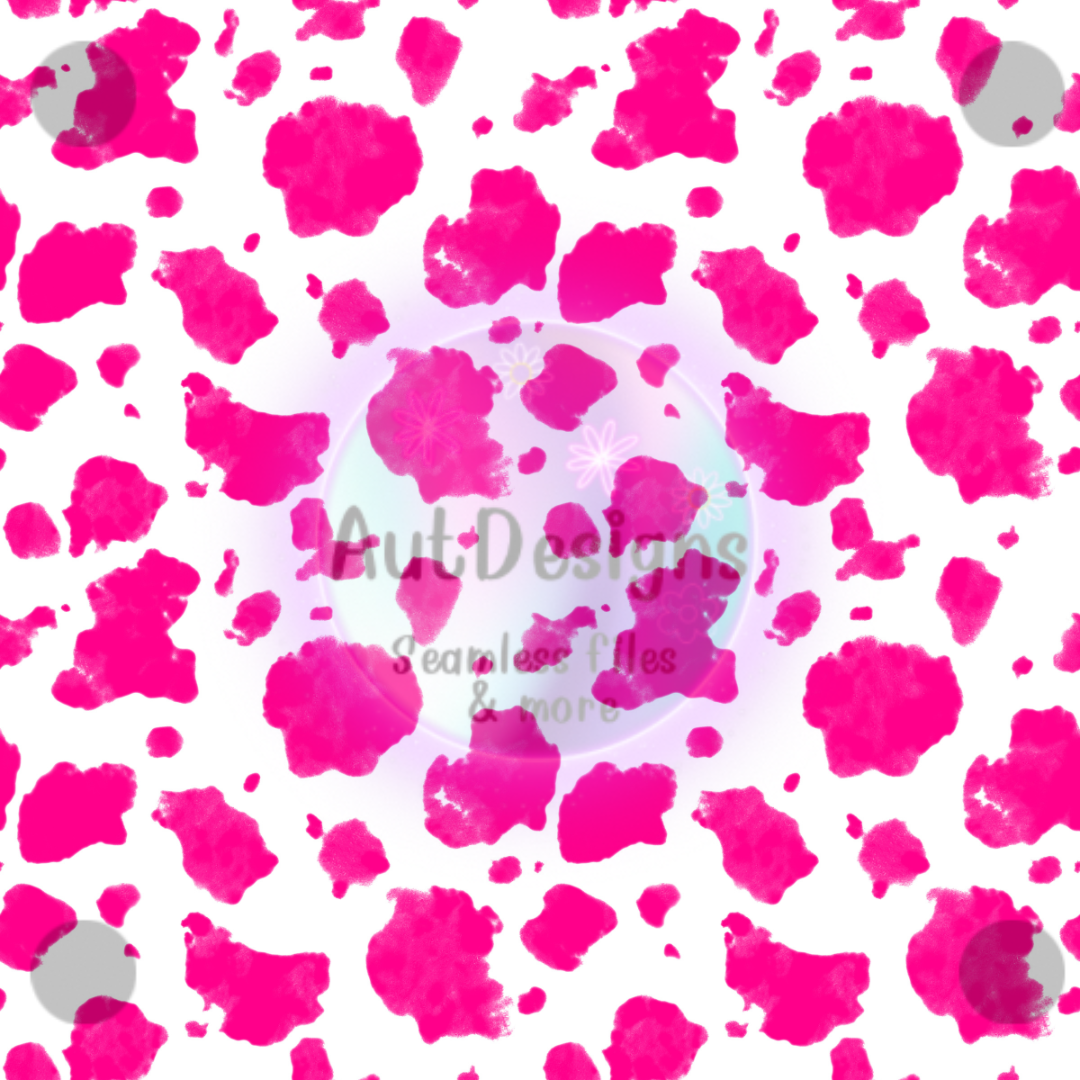 Cow Print Seamless File 2 color options