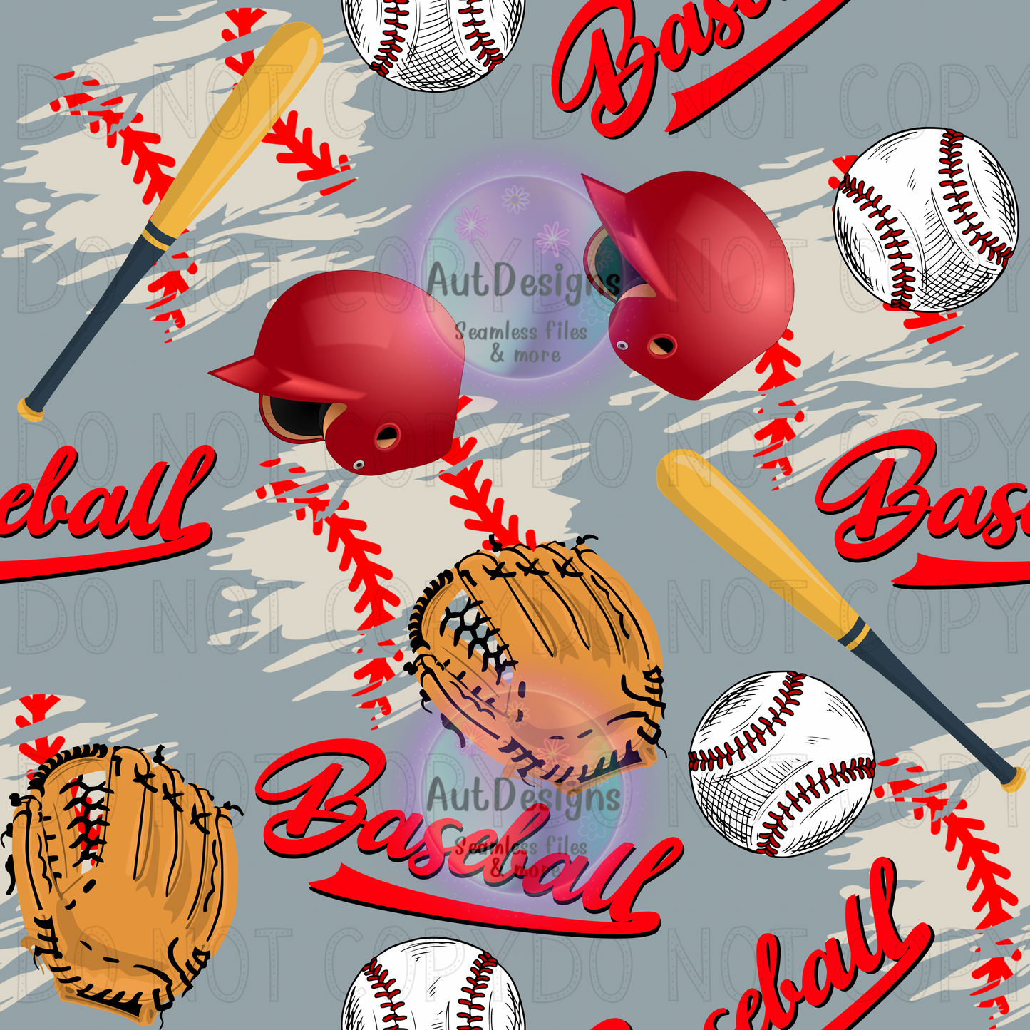 Baseball lovers seamless file