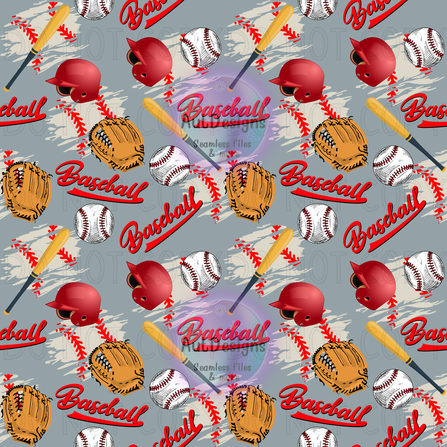 Baseball lovers seamless file