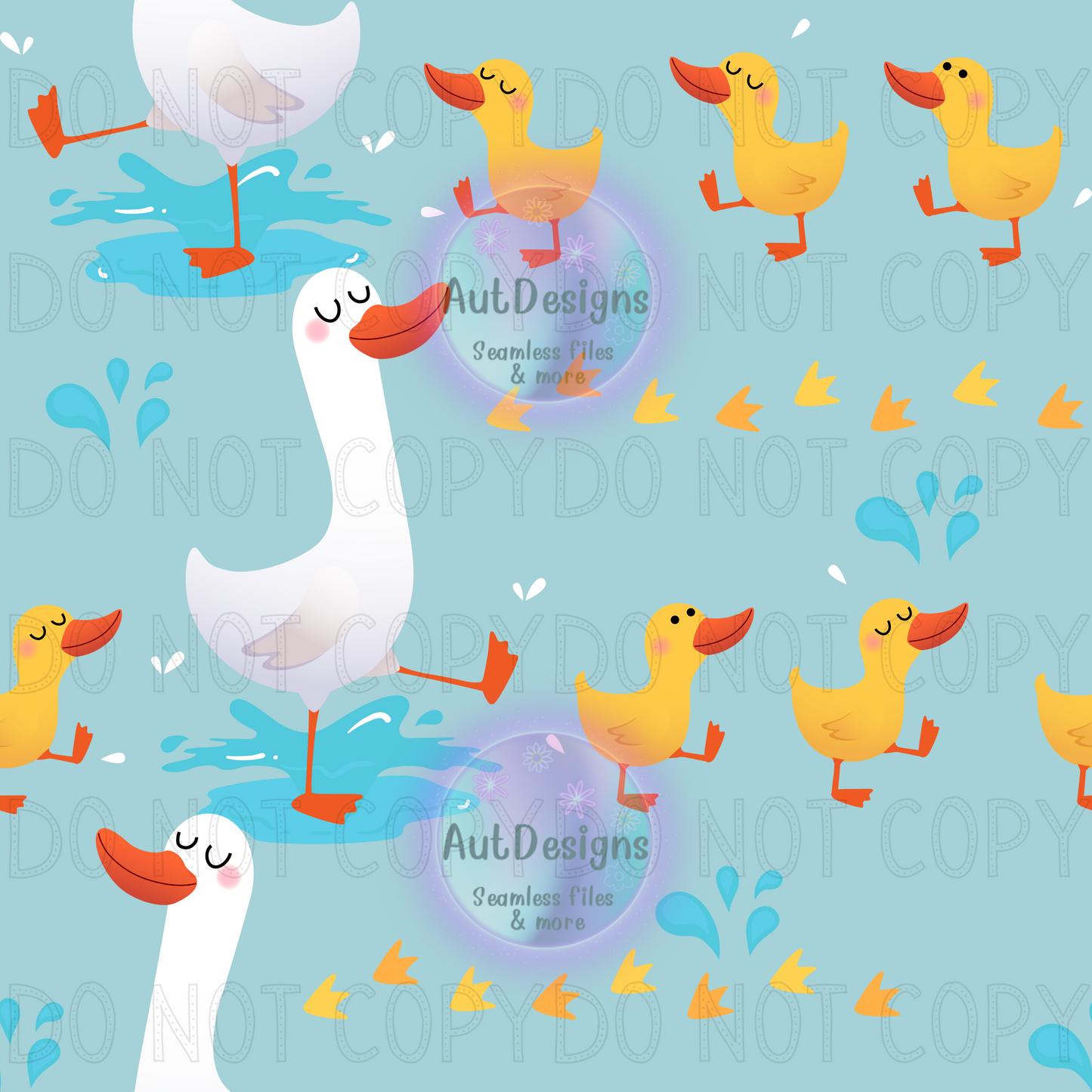 Rain Ducks Seamless File