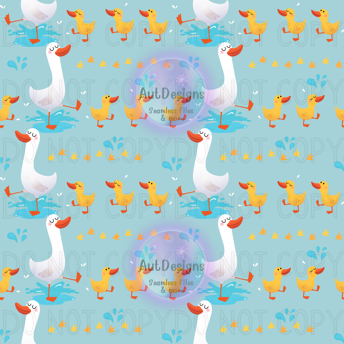 Rain Ducks Seamless File