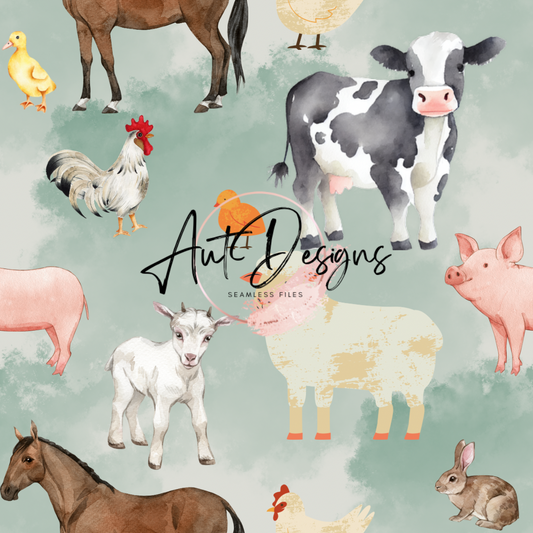 Farm Animals Seamless File