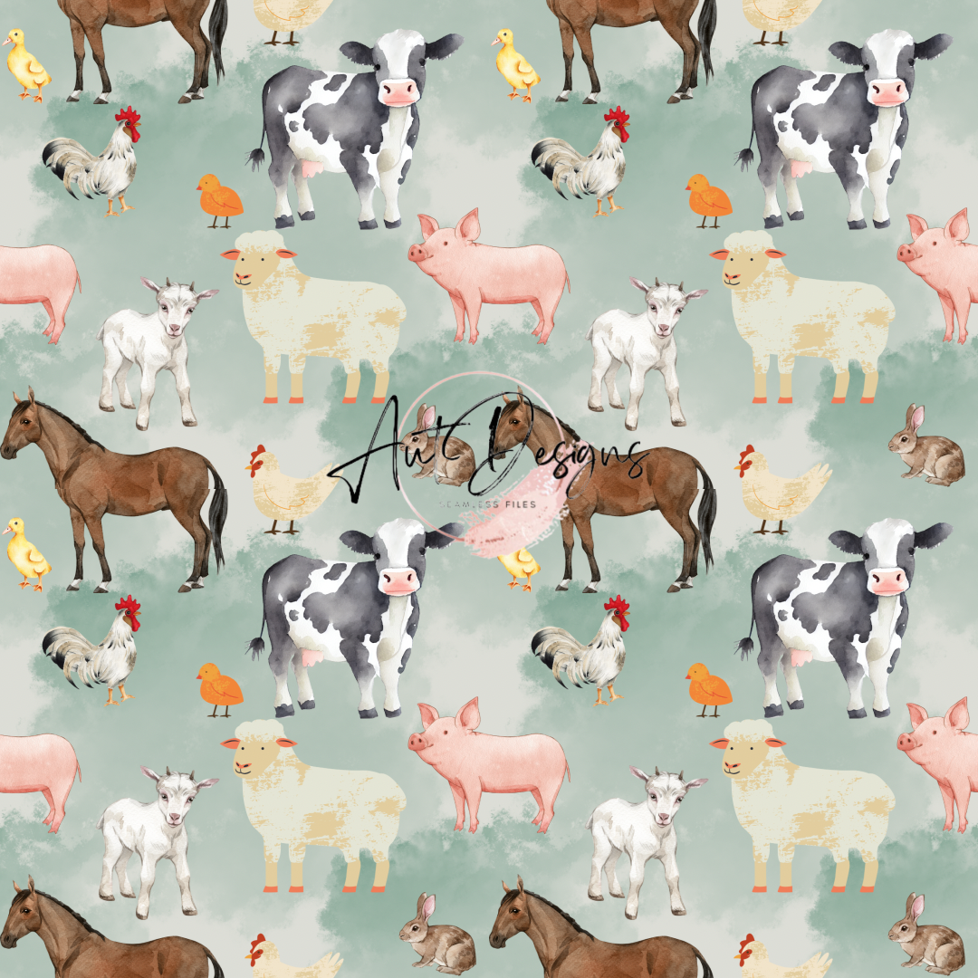 Farm Animals Seamless File