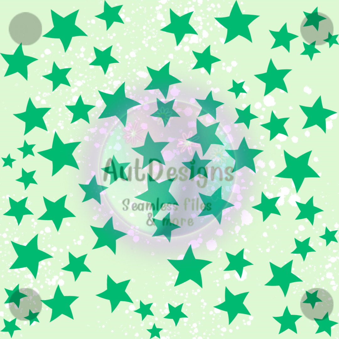 Green Stars Seamless File