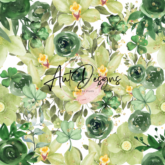 Green Floral Seamless File