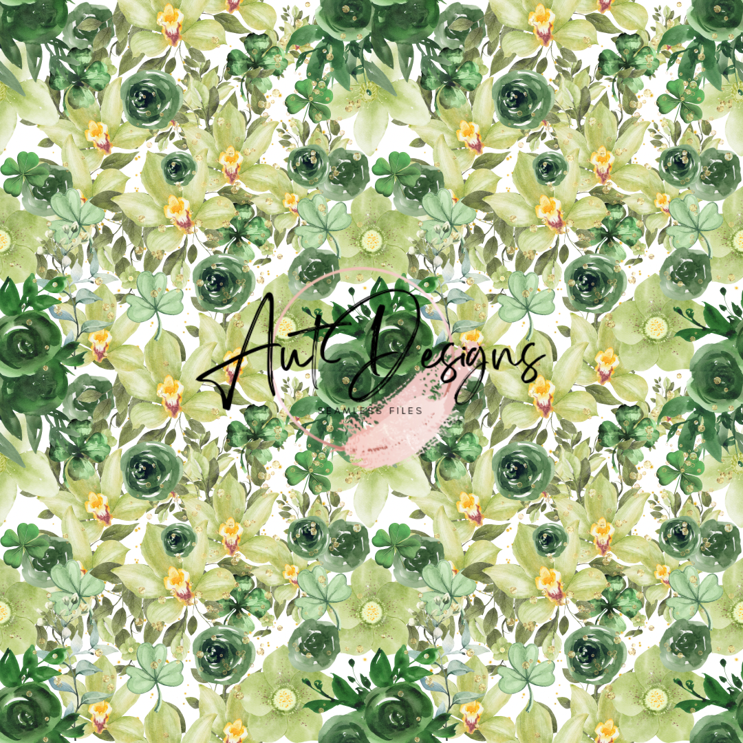 Green Floral Seamless File