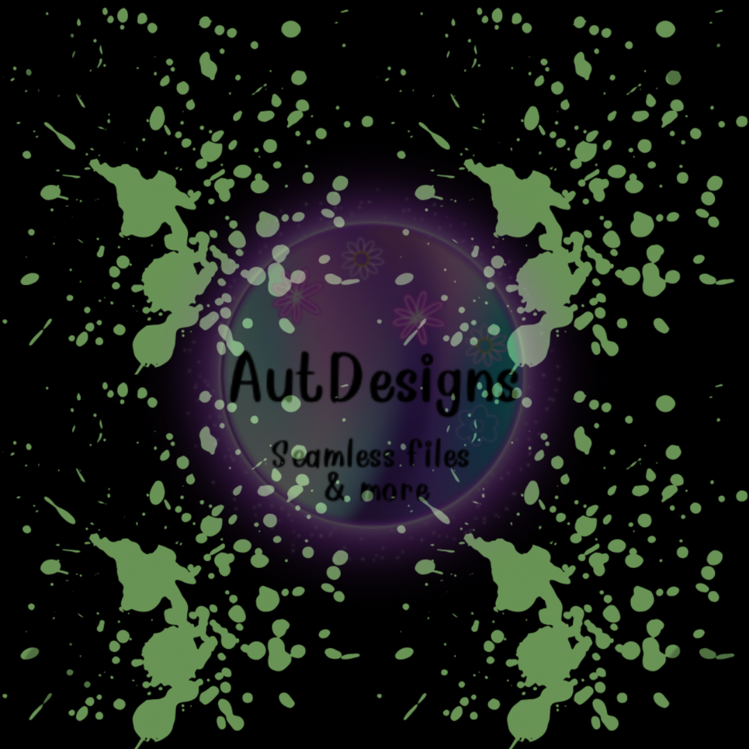 Black & Green Splatter Seamless File