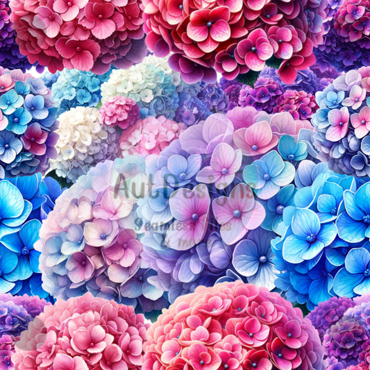 Hydrangeas Floral Seamless File