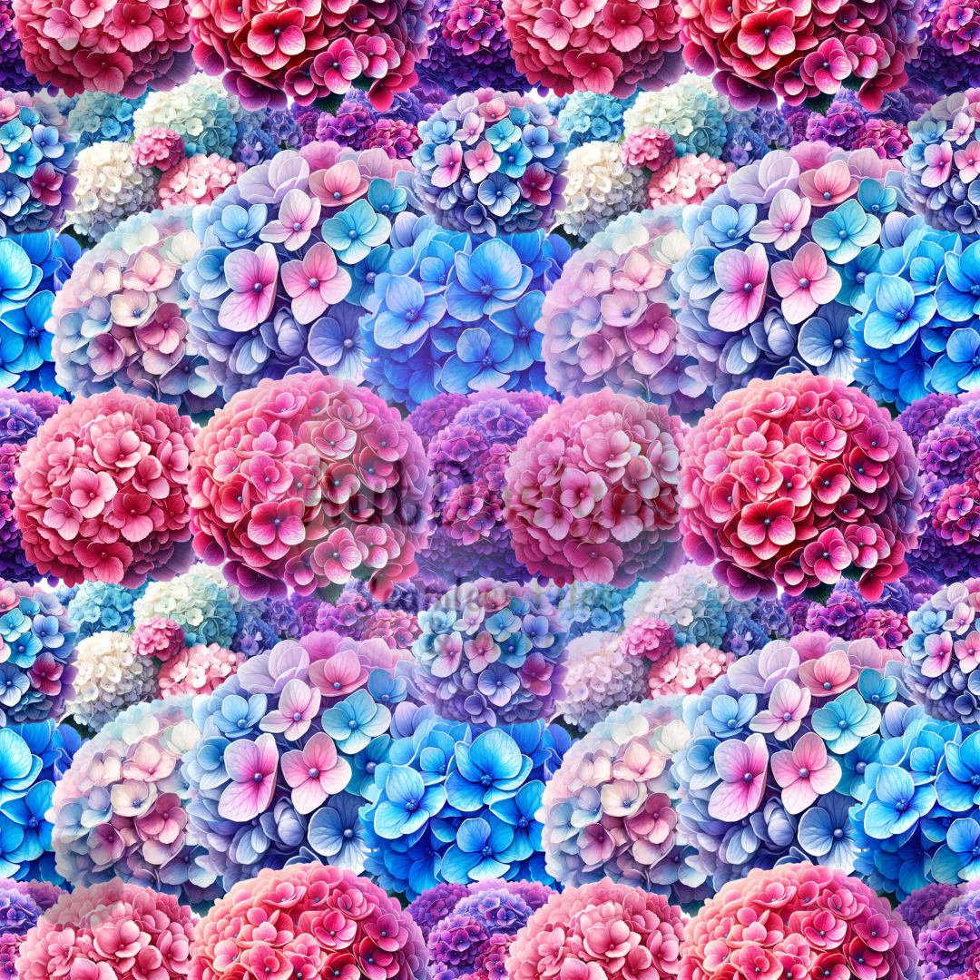 Hydrangeas Floral Seamless File