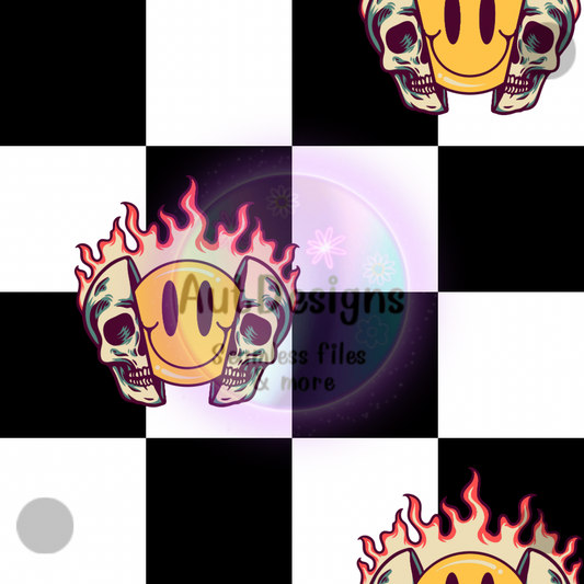 Cool Smiley Checkers Seamless File