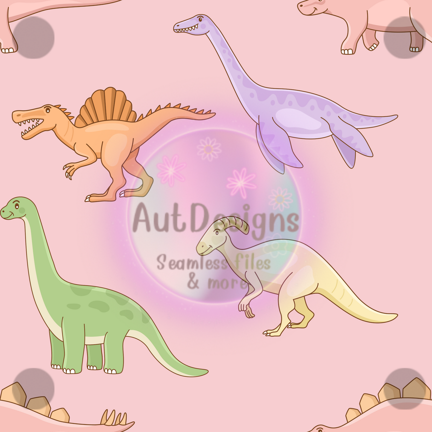 Pink Dinosaurs Seamless File