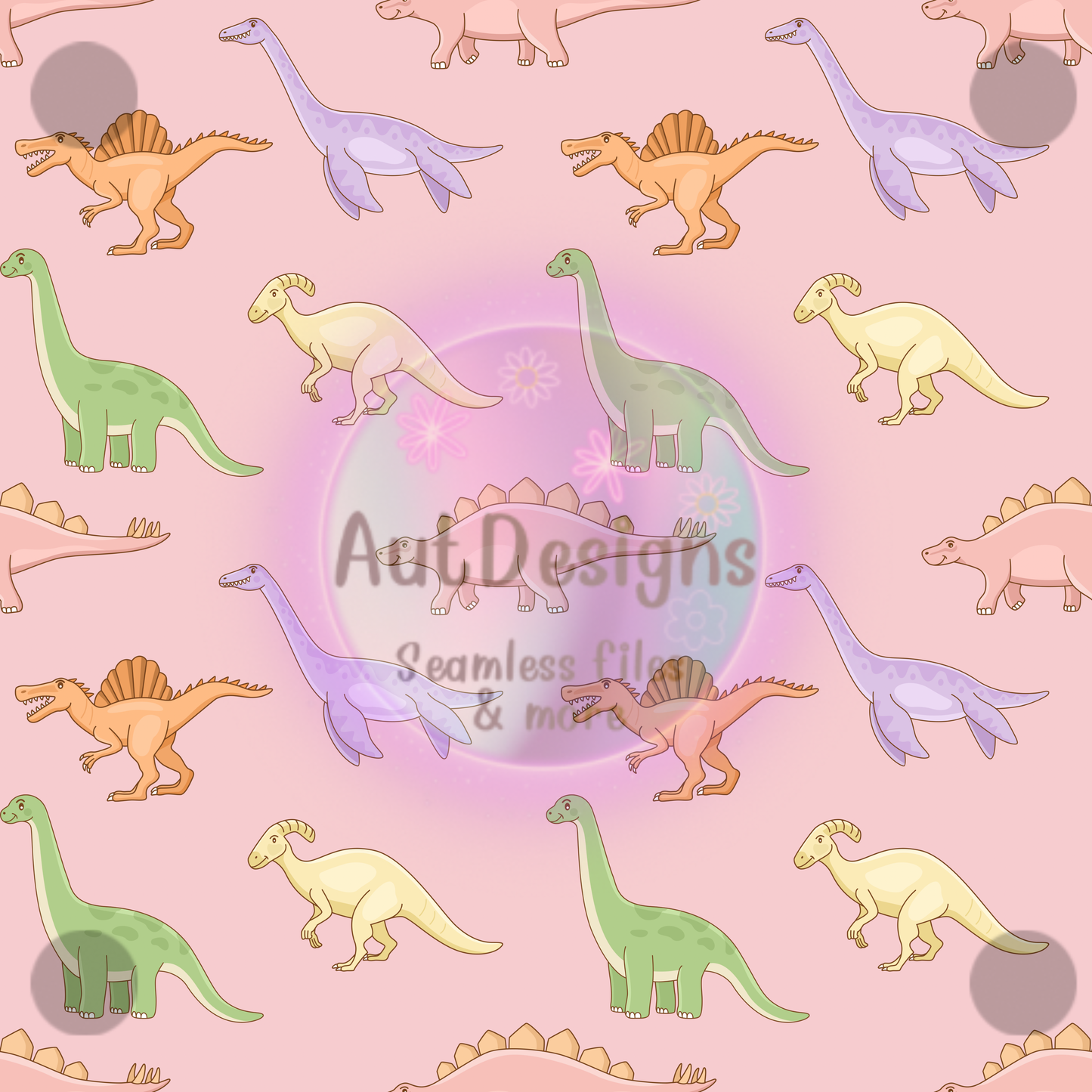 Pink Dinosaurs Seamless File