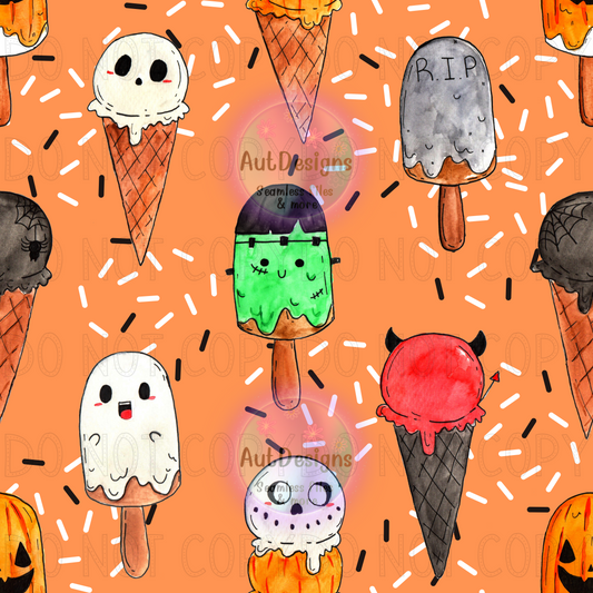 Halloween Ice Scream Seamless File