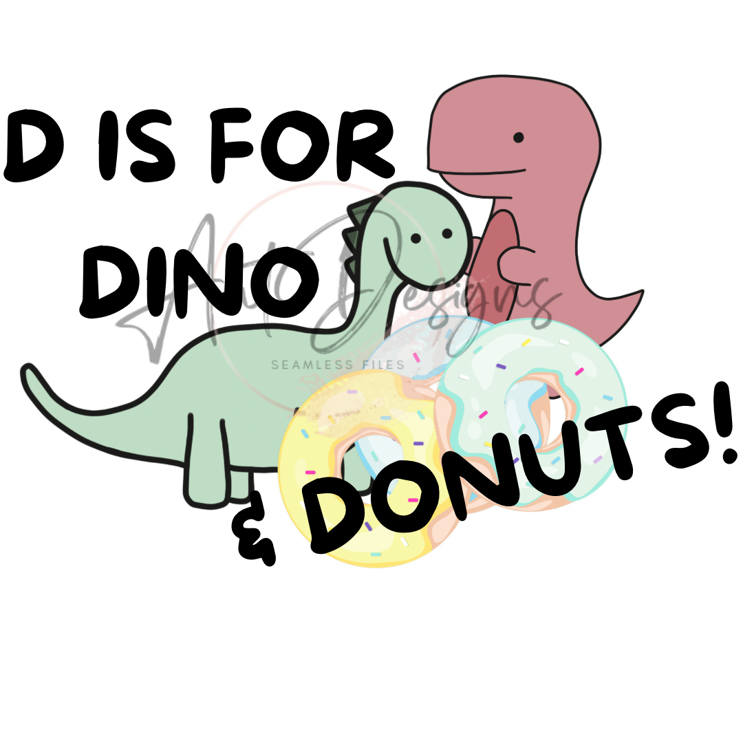 Dinos & Donuts Seamless File & PNG Option