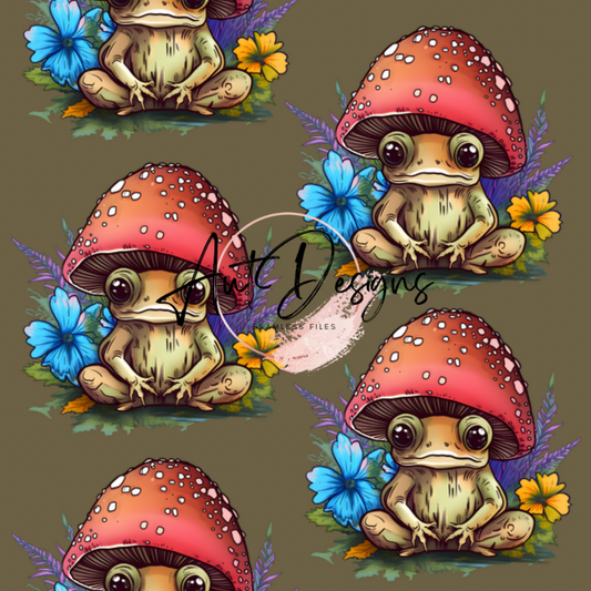 Mushroom Frogs Seamless File