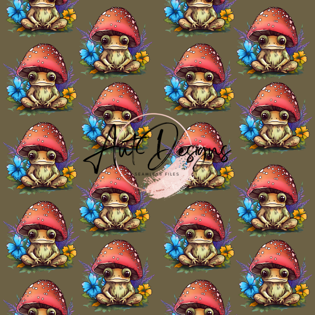 Mushroom Frogs Seamless File