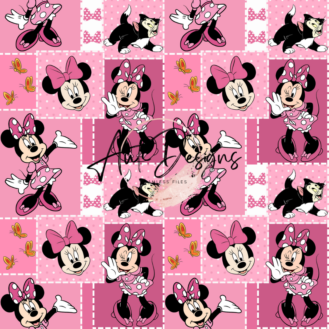 Pink Mouse Patchwork Seamless File