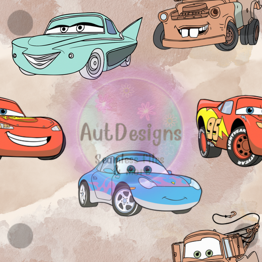 Watercolor Cars Seamless File