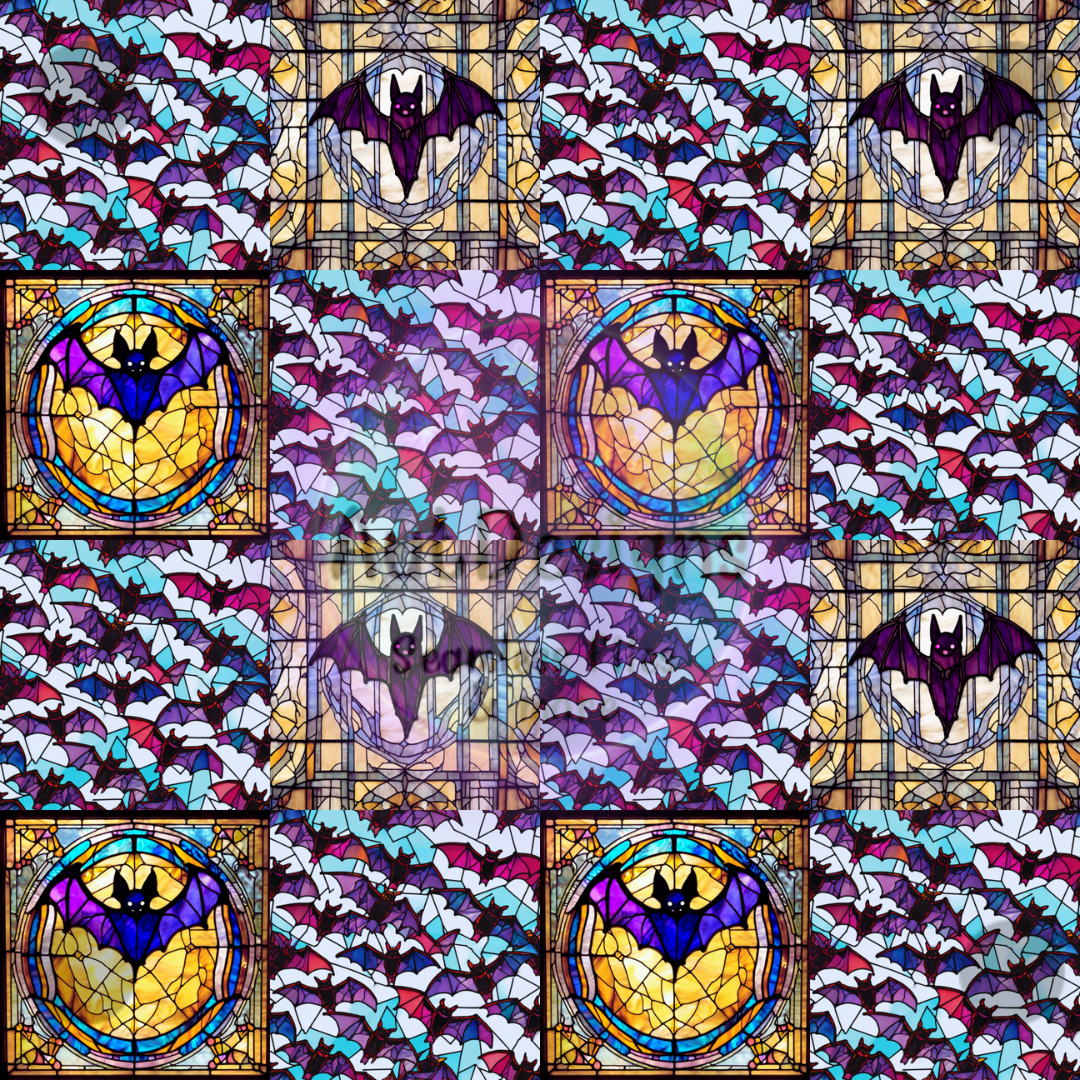 Bat Stained Glass Seamless File