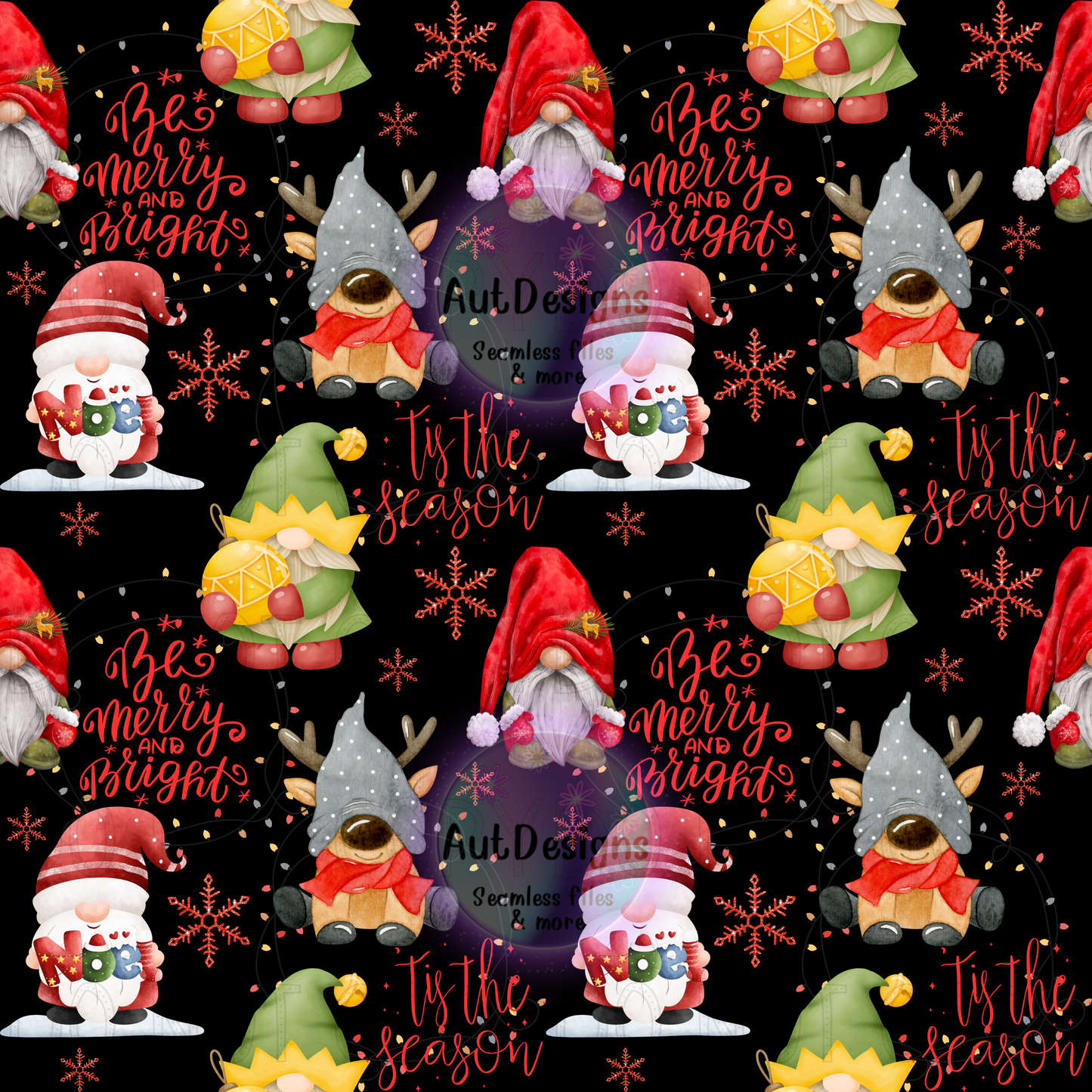 Christmas Gnomes Seamless File