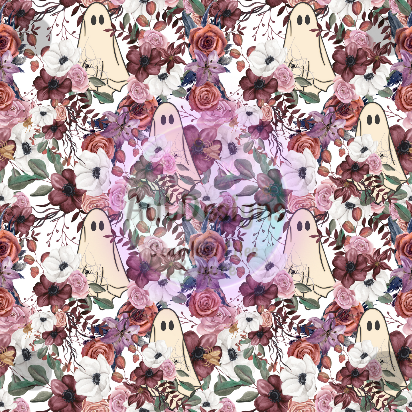 Ghosts in Floral Seamless File