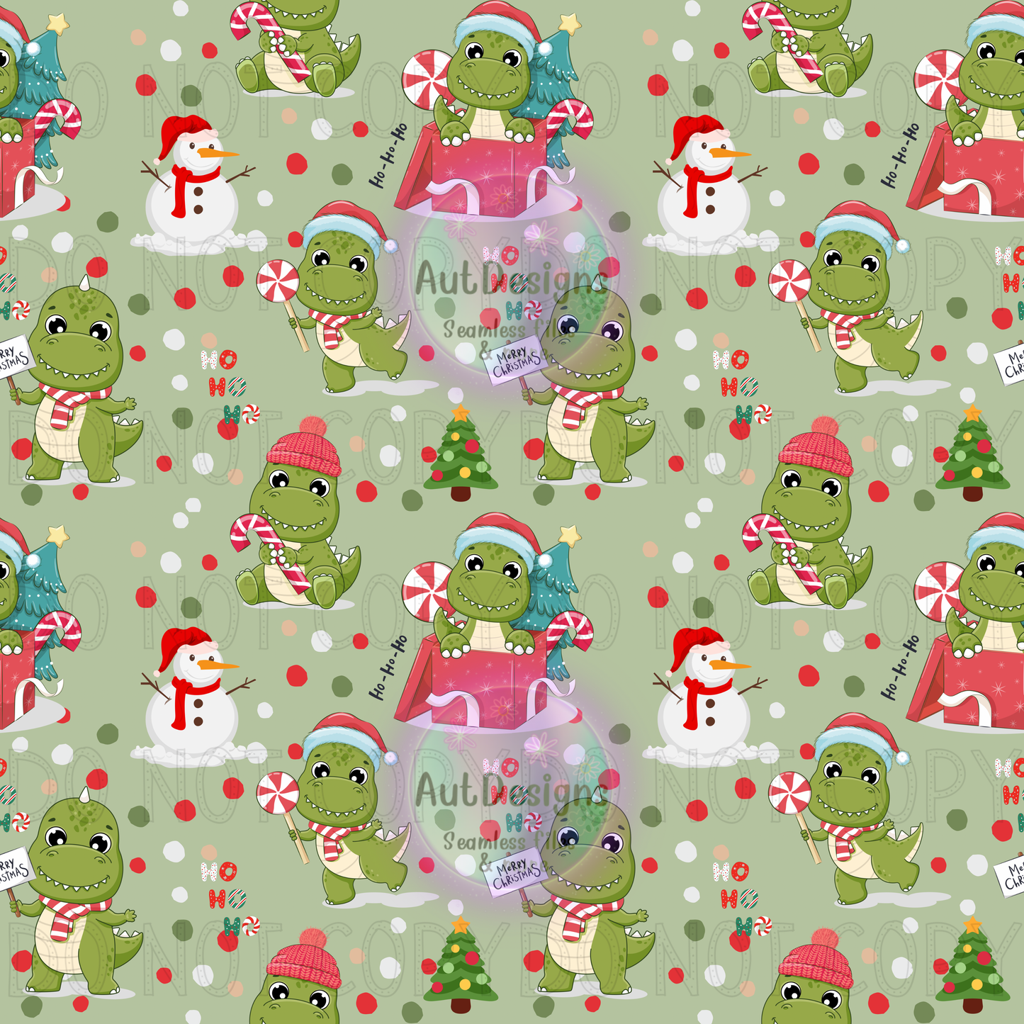 Christmas Dino’s Seamless File