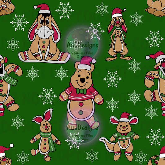 Bear GingerBread Cookies Seamless File