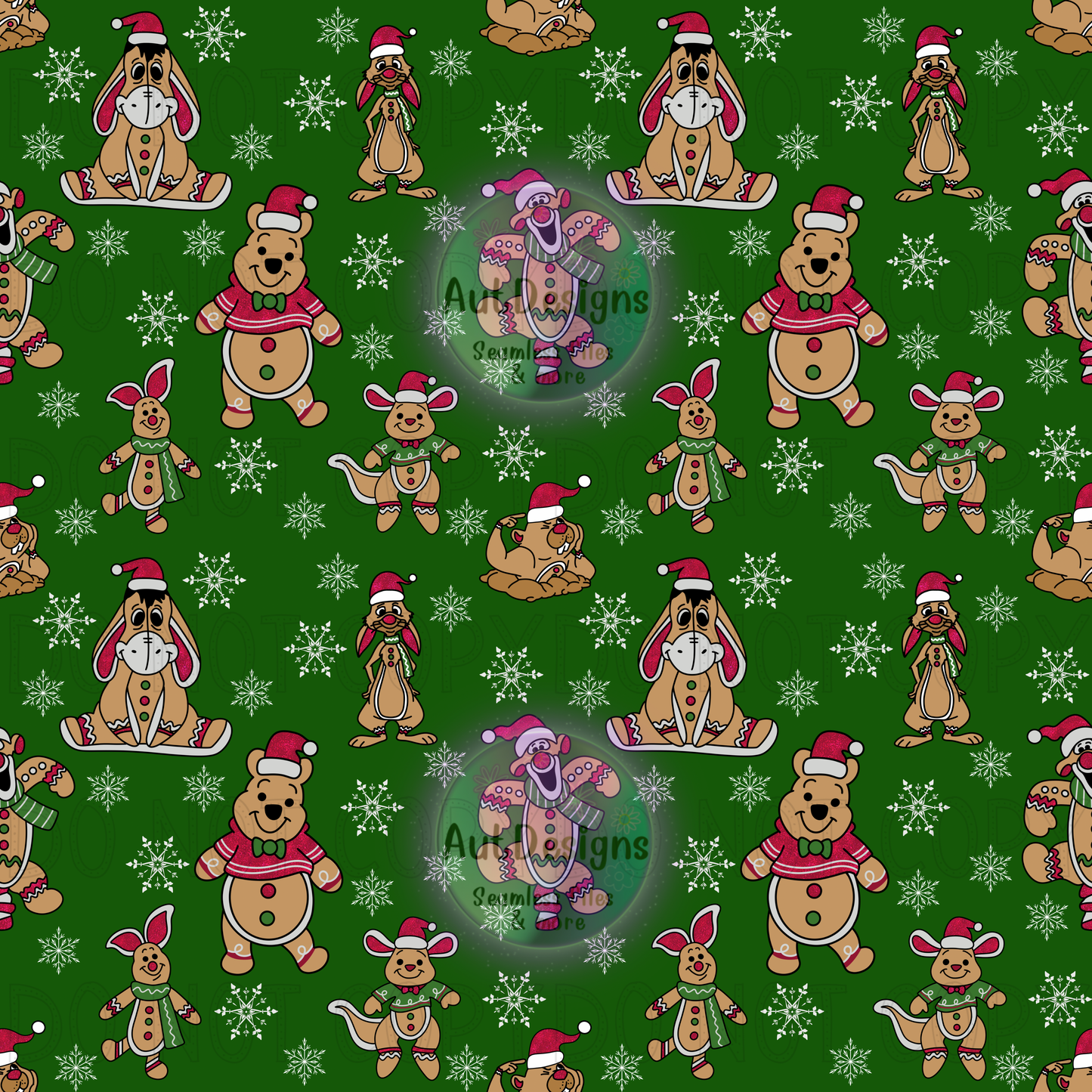 Bear GingerBread Cookies Seamless File