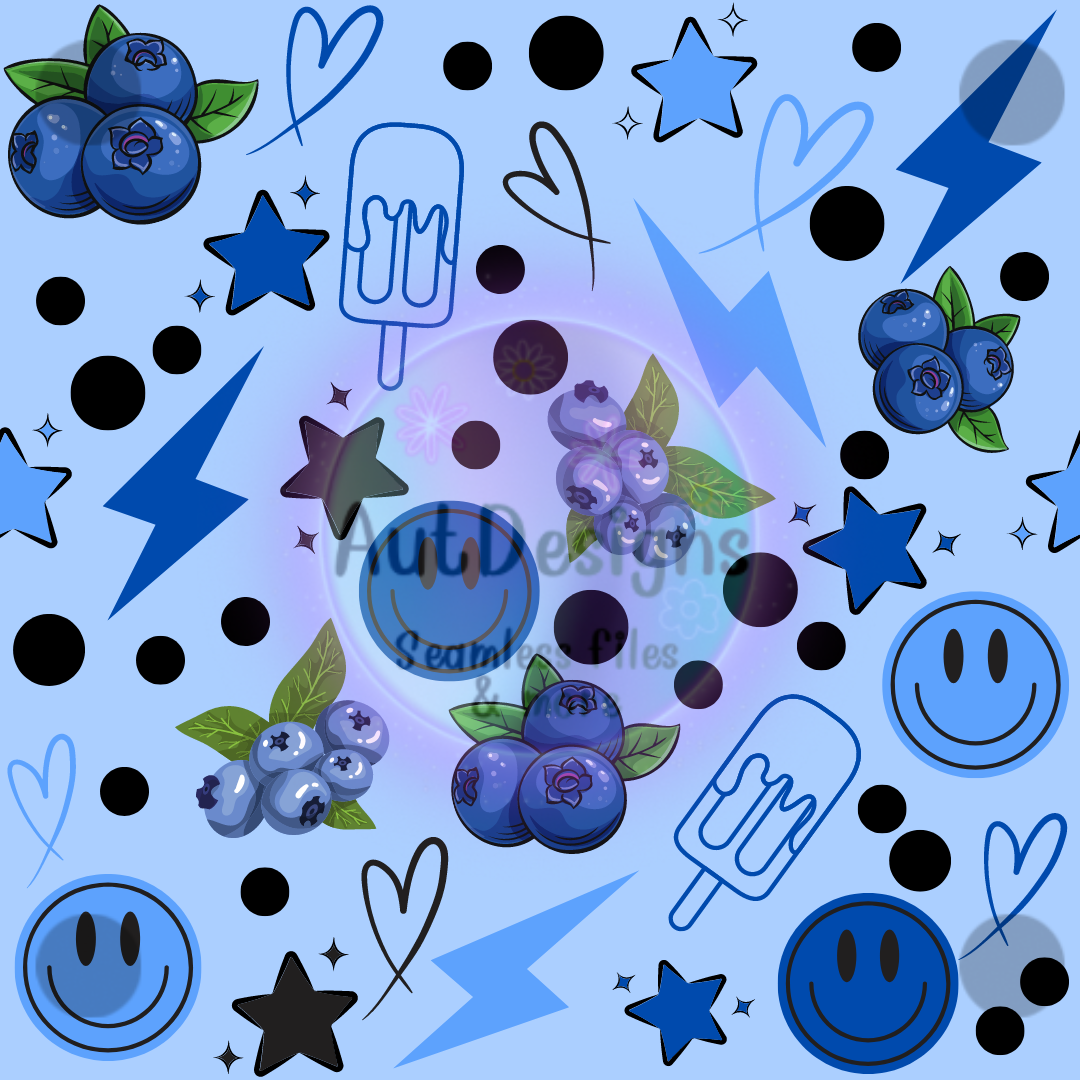 Cool Blueberries Seamless File