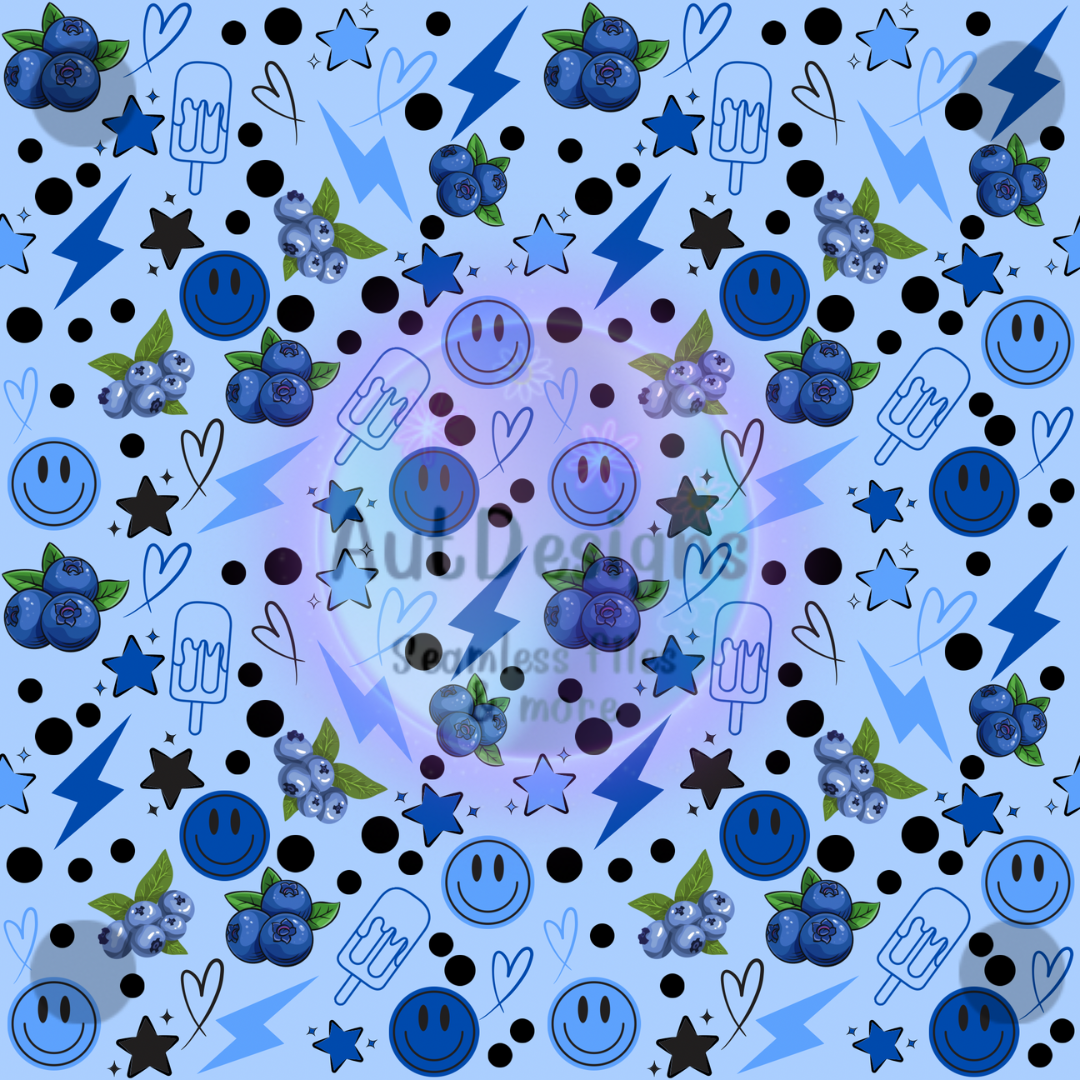 Cool Blueberries Seamless File