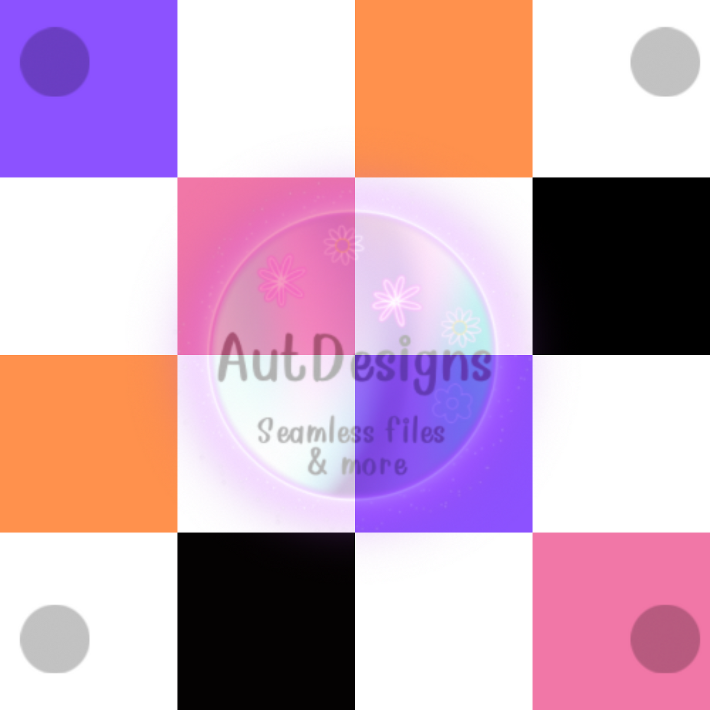 Girl Mouse Checkers Seamless File with Cord Option