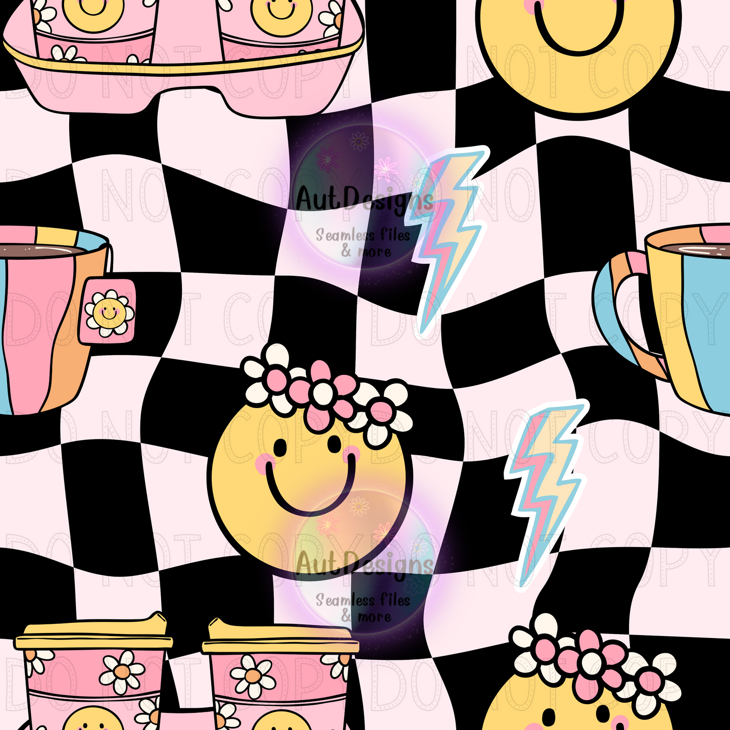 Cutesy Retro Checkered Seamless File