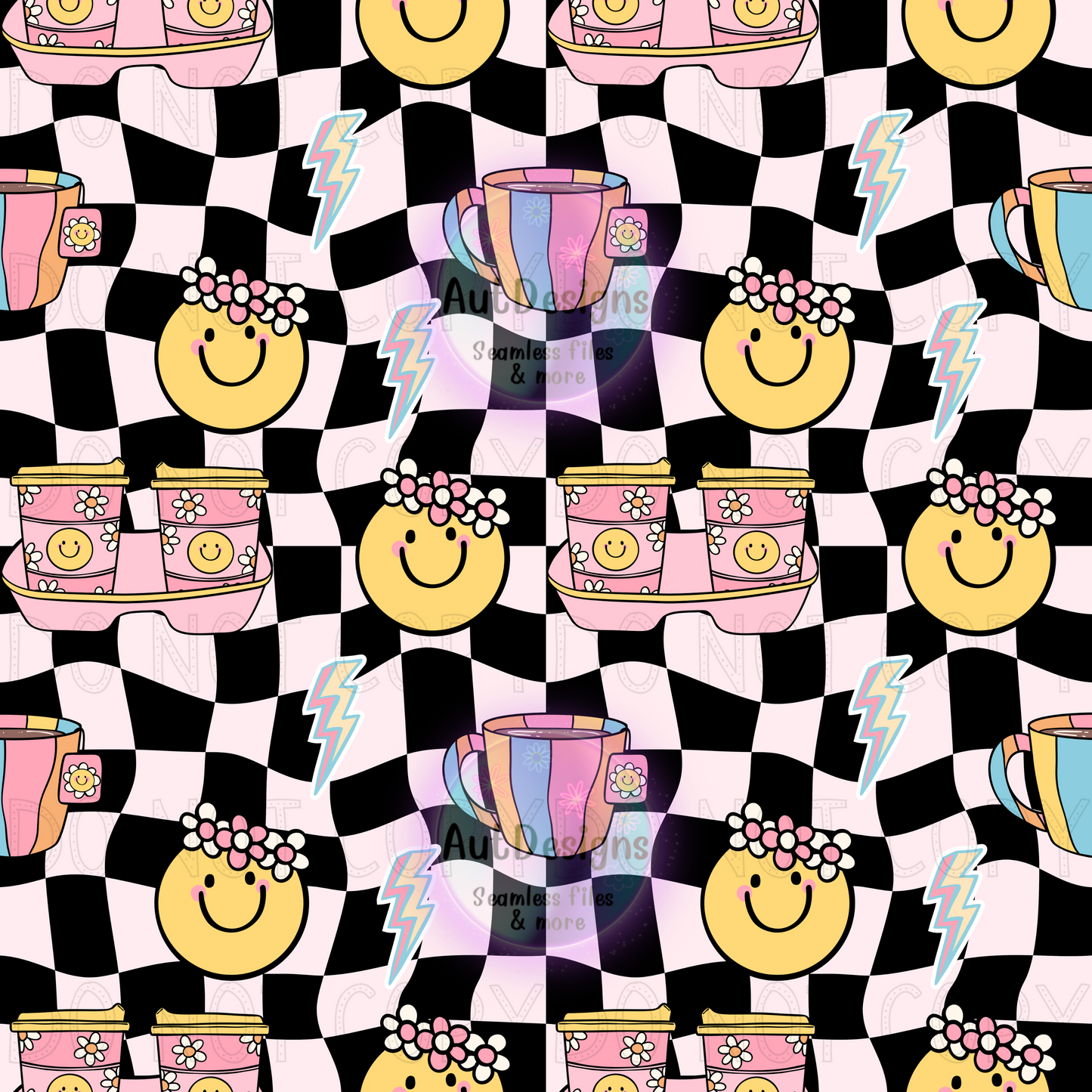 Cutesy Retro Checkered Seamless File