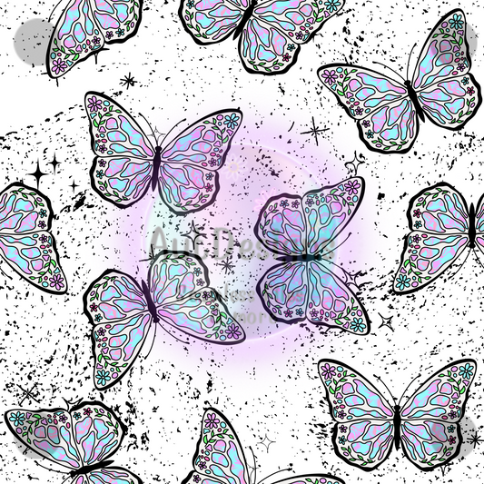 Color Butterflies Seamless File