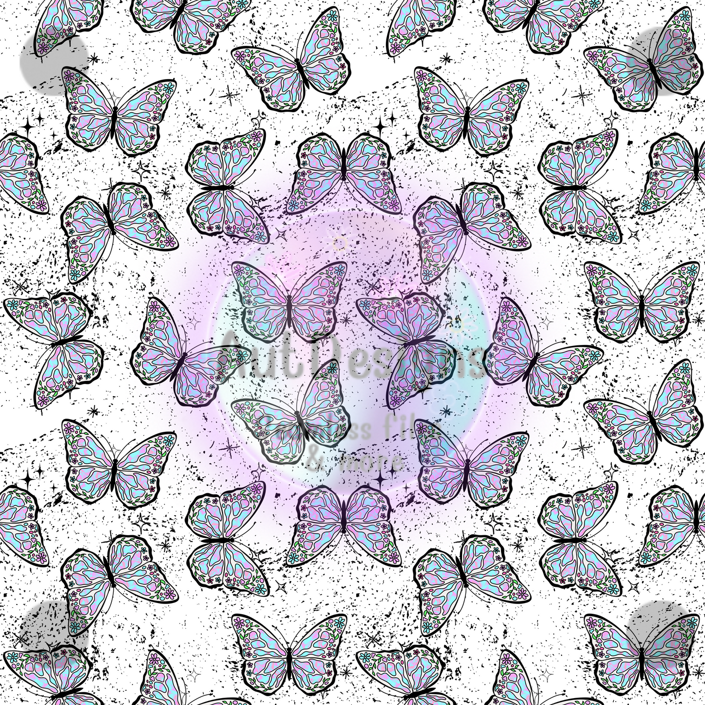 Color Butterflies Seamless File