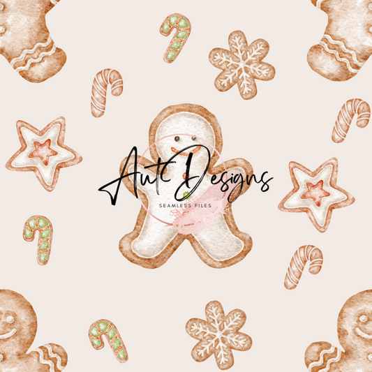 Gingerbread Cookies Seamless File