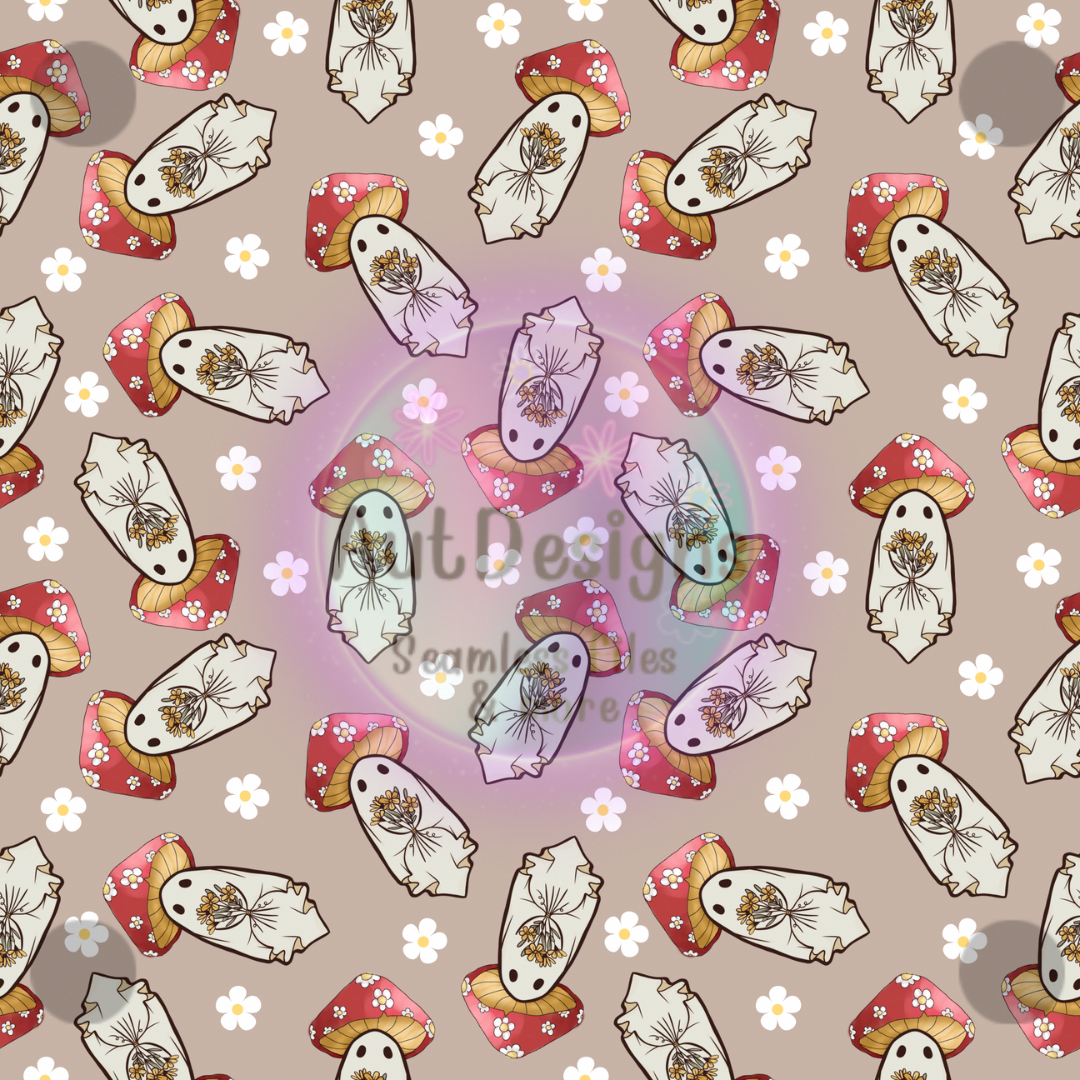 Mushroom Ghosts Seamless File