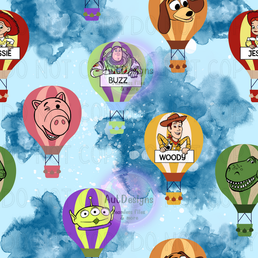 T oy Story Hot Air Balloons Seamless File