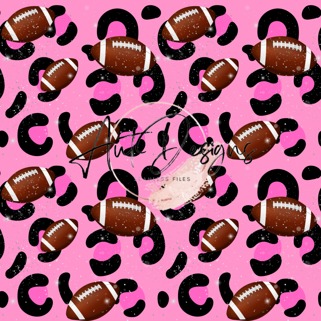 Pink Cheeta Football Seamless File